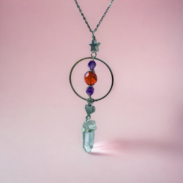 Sailor Mars Inspired Gemstone Necklace