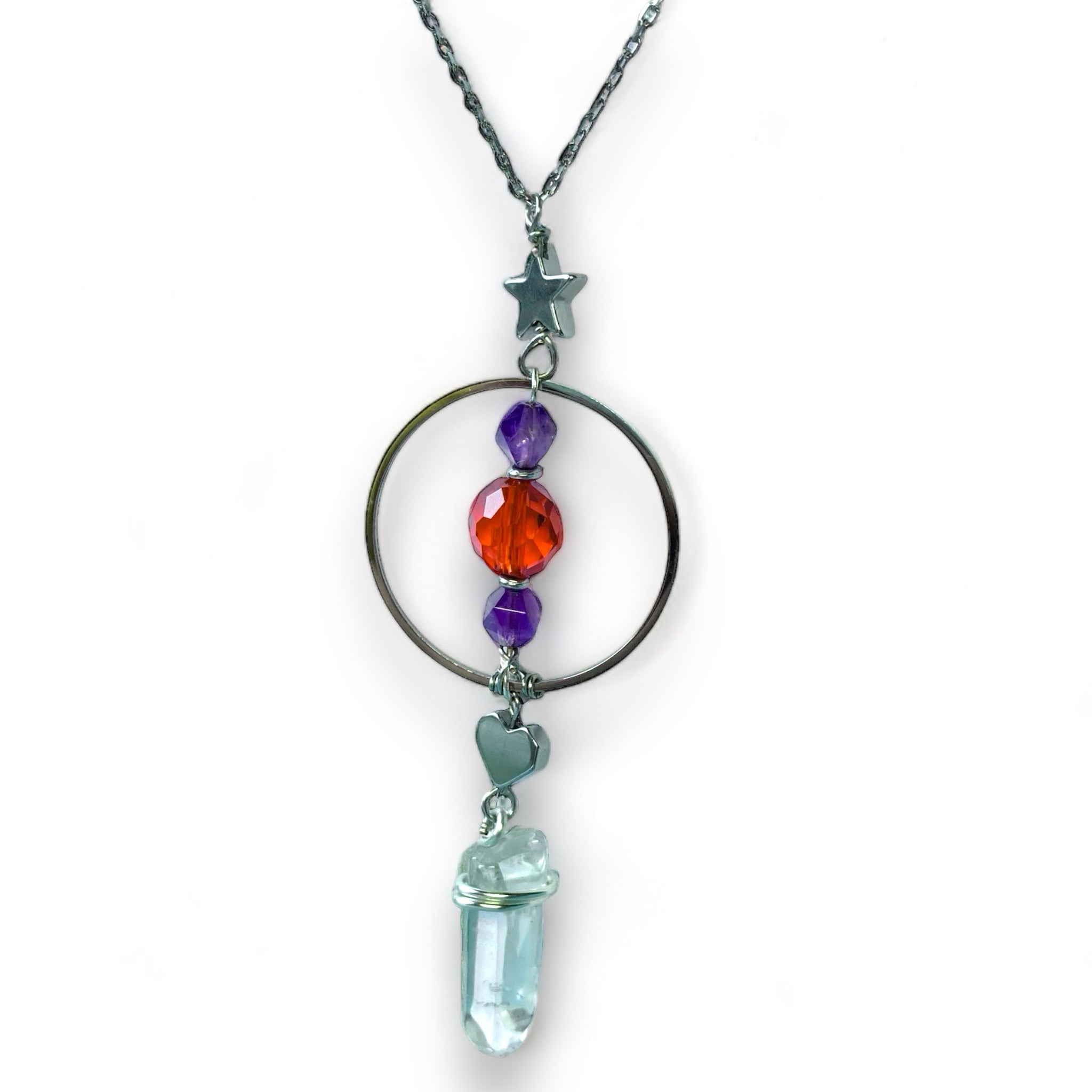Sailor Mars Inspired Gemstone Necklace