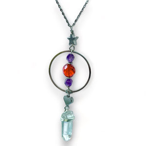 Sailor Mars Inspired Gemstone Necklace