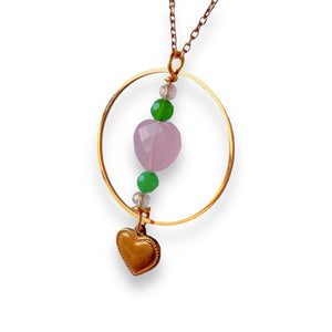 Sailor Jupiter Inspired Gemstone Necklace (Gold)