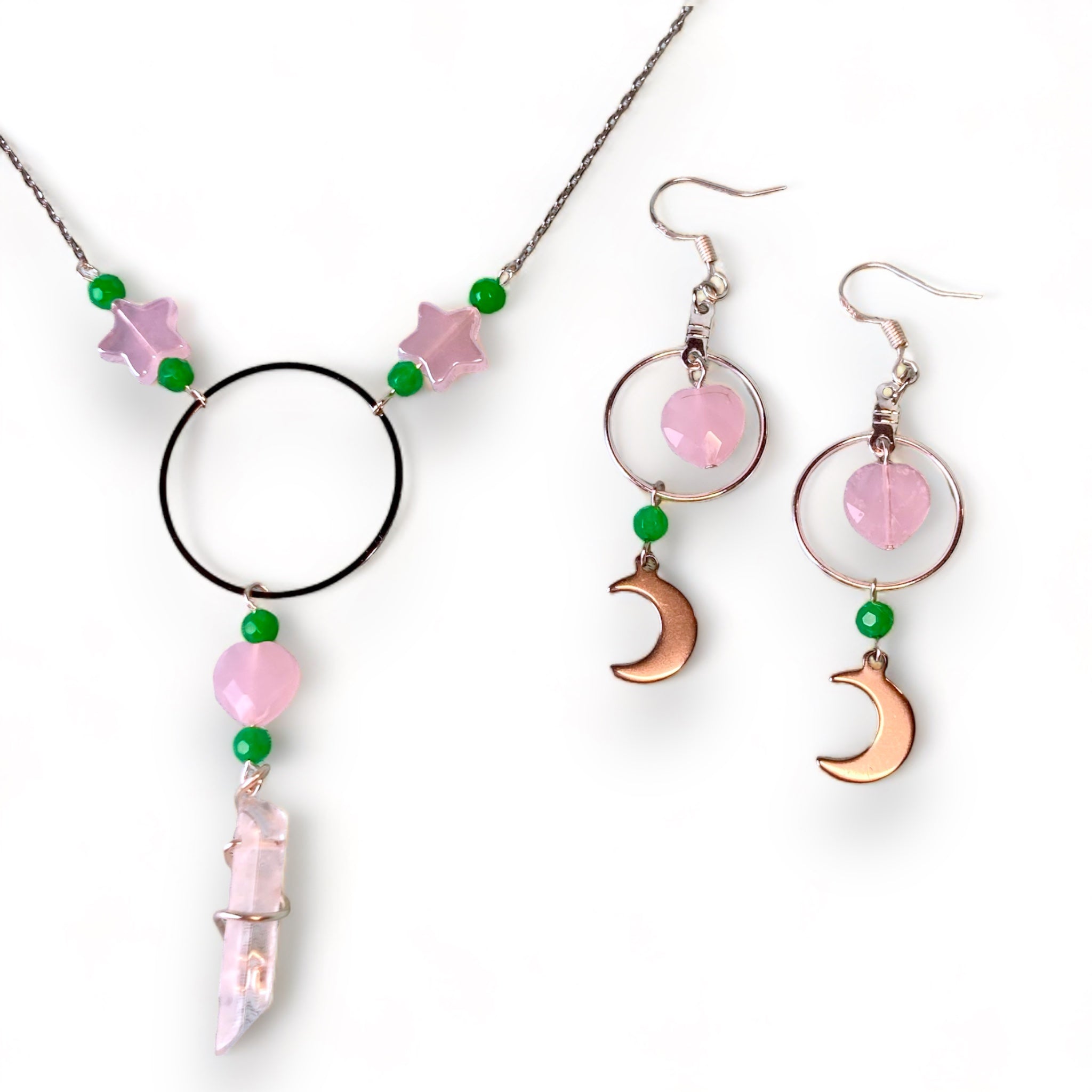 Sailor Jupiter Inspired Gemstone Necklace (Silver)
