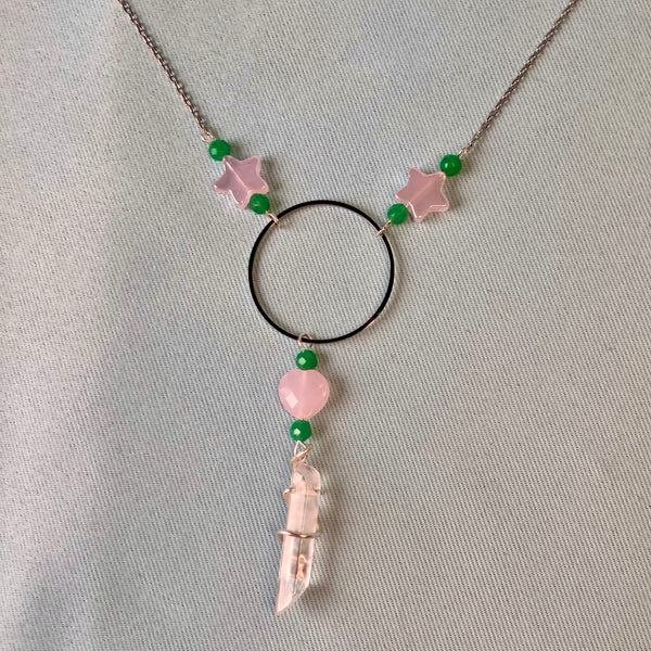 Sailor Jupiter Inspired Gemstone Necklace (Silver)