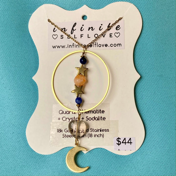 Sailor Venus Inspired Gemstone Necklace
