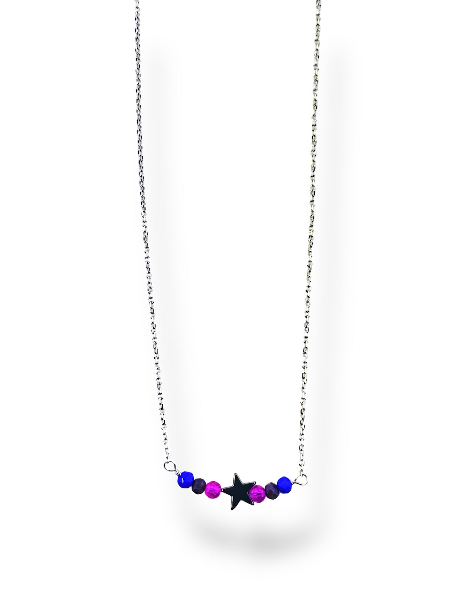 Infinite self love, Handmade Pride jewelry necklace, bisexual pride flag