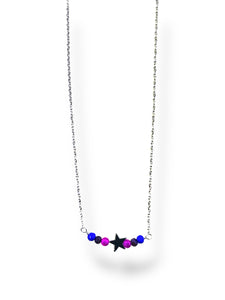 Infinite self love, Handmade Pride jewelry necklace, bisexual pride flag